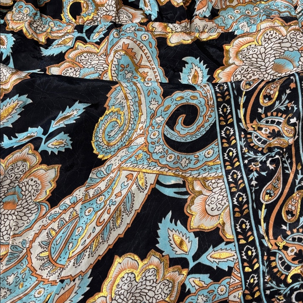 Elegant Black and Gold Patterned  Halter Maxi Dress - Picture 5 of 5